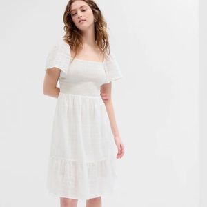 gap smocked square neck dress